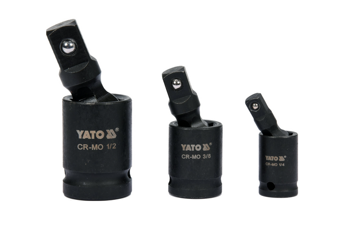 YATO YT-10643 Ütőcsatlakozó készlet 1/4", 3/8", 1/2" 3 részes.