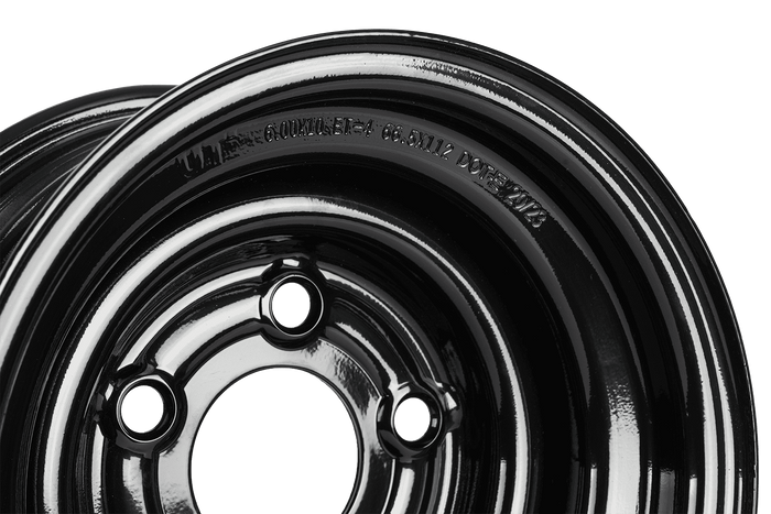 Acélfelni UNITRAILER pótkocsihoz, fekete, 6Jx10"H2, 5x112 ET:-4