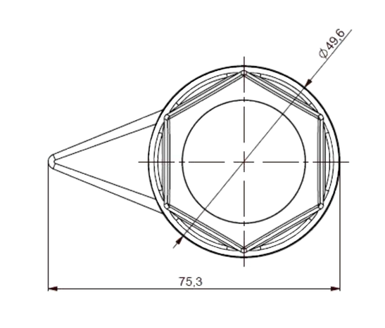 Kerékcsavar-burkolat, indexszel, HIGH FI33 SÁRGA