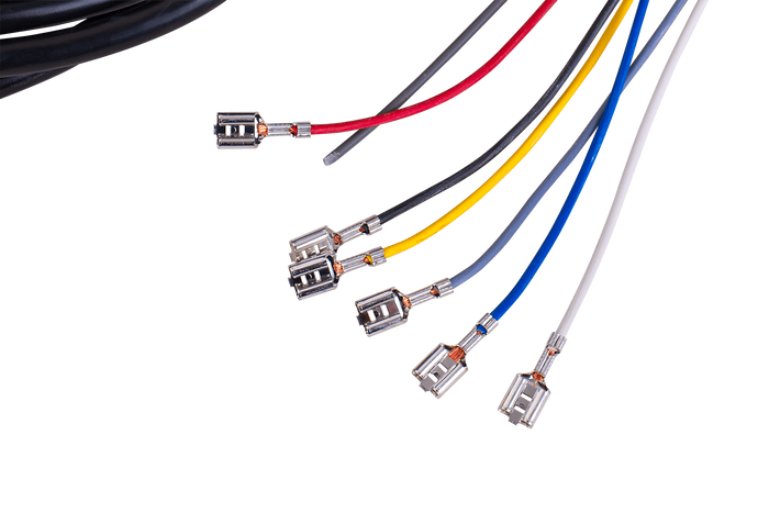 MANTES elektromos szerelés, utánfutó kábelköteg, 8 m, 13 tűs csatlakozó, 6,3-as csatlakozók