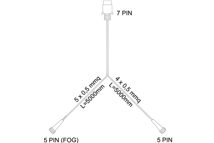 ASPÖCK MULTIPOINT IV hátsó lámpák + MANTES 5m 7-tűs kábelköteg