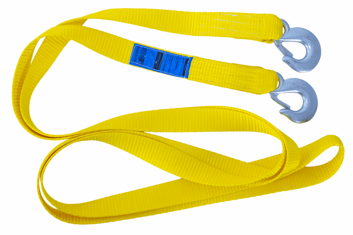 UNITRAILER vontatókötél horgokkal, vontatópánt 5m/50mm/7.5t sárga