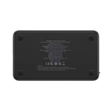 BASEUS Super Energy Pro+ indító Power Bank indító 12V 12000mAh 1200A + USB töltő