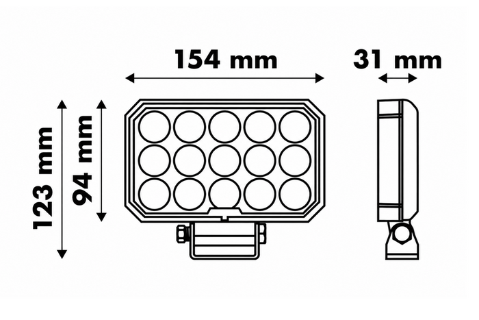 LED munkalámpa reflektor LAYTZ LY7303 60xLED 6000lm téglalap alakú
