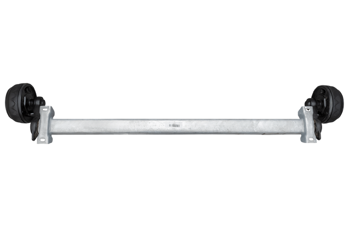 KNOTT VGB13 fékezett tengely pótkocsihoz/autószállítóhoz 1350kg 1400mm 1850mm 5x112