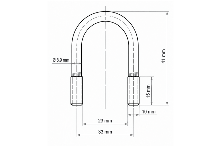 DROMET B típusú ovális bilincs M10 23×41mm