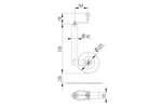 TK60 KNOTT TK60 nyomókerék 250kg 60mm 530-760mm