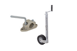 Jockey kerék szorítóval, öntöttvas szorító KNOTT TK48+B48C6, bordás cső, 300kg, 48mm, 700-940mm
