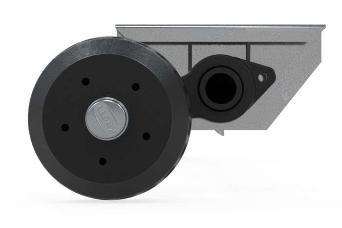 KNOTT VGB15 fékezett tengely pótkocsihoz/szállítóhoz 1500kg 1850mm 2300mm 5x112