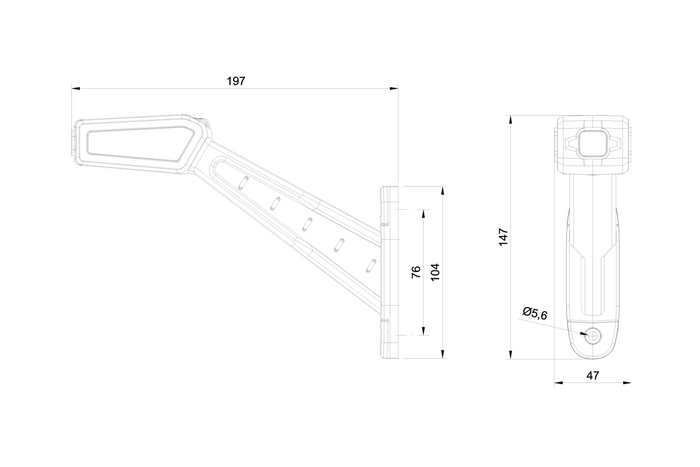 FRISTOM FT-146 LED-es helyzetjelző lámpák 3 funkcióval bal + jobb