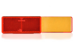 Téglalap alakú öntapadós reflektor RED WAŚ 96x42mm fényvisszaverő