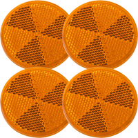 Kerek narancssárga öntapadós reflektorok DOBPLAST 60mm SET 4x reflektor