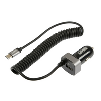 Autós töltő LAMP USB Type-C, szivargyújtó aljzat 12/24V
