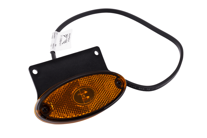 ASPÖCK FLATPOINT II LED-es helyzetjelző lámpa, narancssárga, univerzális, tartóval