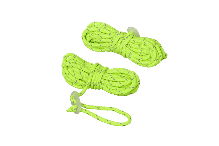 Négy darabos ProPlus 361802 fluoreszkáló kötélkészlet 4 méteres sátorhoz