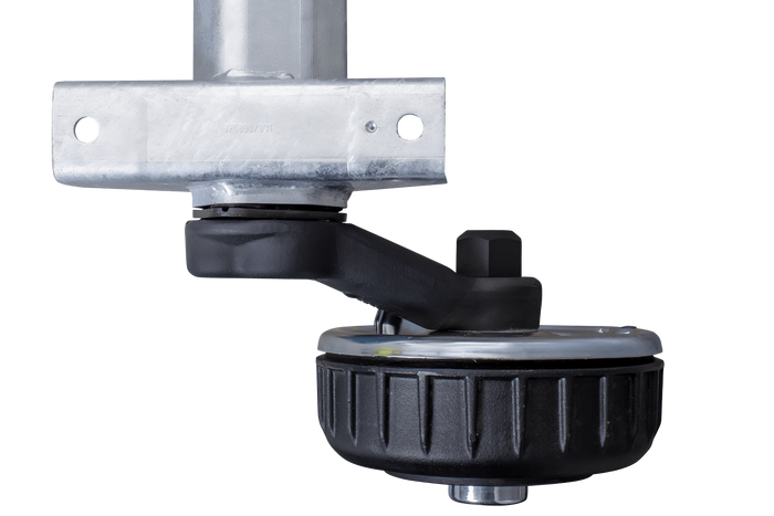 AL-KO EURO fékezett tengely pótkocsihoz/autószállítóhoz 1800kg 1600mm 2100mm 5x112