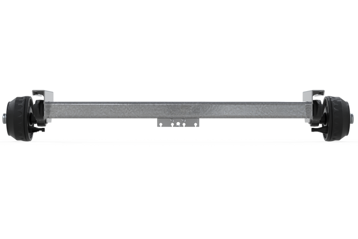 KNOTT VGB15 fékezett tengely pótkocsihoz/szállítóhoz 1500kg 1850mm 2300mm 5x112