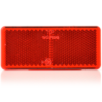 Téglalap alakú öntapadós reflektor RED WAŚ 96x42mm fényvisszaverő