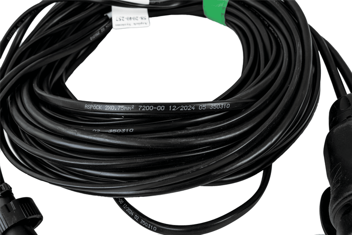 ASPÖCK elektromos szerelés, utánfutó kábelköteg, 7 m, 13/8 tűs csatlakozó, 2x 5 tűs bajonettzár