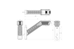 WAŚ 2552P W297.5.1 SPOT LED jobb oldali helyzetjelző lámpa hosszú karon