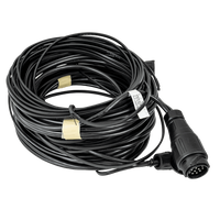 MANTES elektromos szerelés, utánfutó kábelköteg, 12 m, 13 tűs csatlakozó, 2x 8 tűs bajonettzár