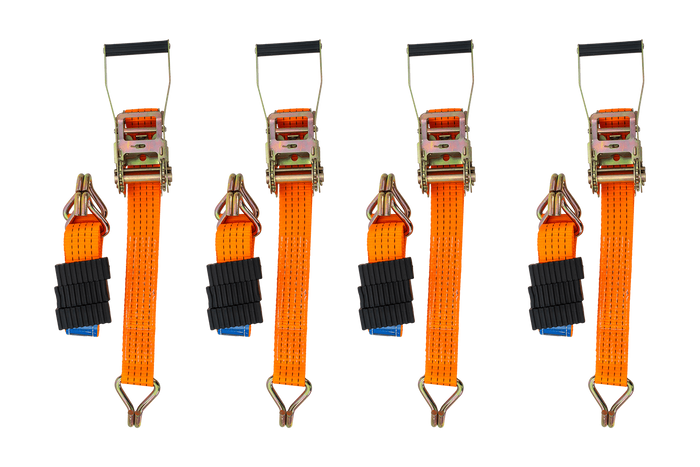 Négy darabos 3 pontos szállítóheveder feszítővel UNITRAILER pótkocsihoz 3m/50mm/4t narancssárga