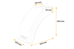 Fél sárvédő pótkocsihoz DOMAR DR1013004 kerékív 395/220mm jobb