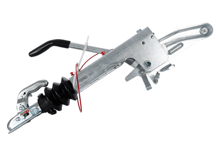 KNOTT KF13E ráfutószerkezet KK14B vonóhoroggal 1400 kg-os pótkocsihoz V-típusú vonórúddal