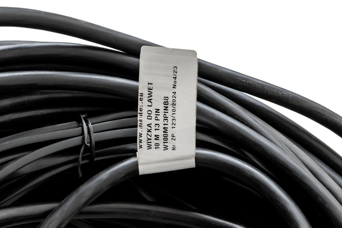 MANTES elektromos szerelés, utánfutó kábelköteg, 10 m, 13 tűs csatlakozó, 2x 8 tűs bajonettzár