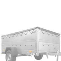 H-0 lapos alváz ponyvaborítással az UNITRAILER GARDEN TRAILER 200 KIPP pótkocsihoz