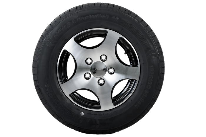 Erősített pótkocsi kerék KENDA GUMIABRONCS 165/80 R13C 96/94N ALU FELNI STARCO polírozott 5Jx13"H2 5x112 ET:30
