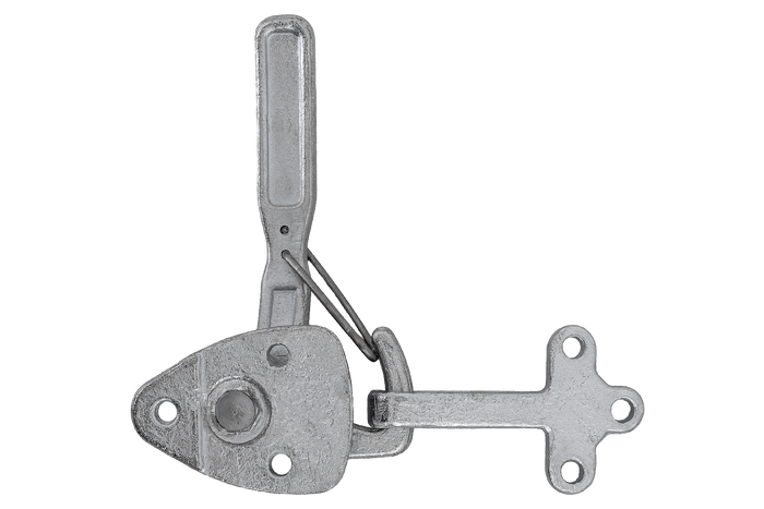 Jobb oldali vonóhorog WINTERHOFF WV 10-R + WVG 10-A csattal, komplett pótkocsi oldalsó zárral