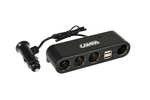 Szivargyújtó aljzat elosztó LAMP Többaljzatos 4x 12/24V + 2x USB