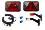 Lámpakészlet: FRISTOM FT-270 LED hátsó lámpák + FRISTOM FT-145 LED helyzetjelzők + MANTES 4,5 m-es 7 tűs kábelköteg