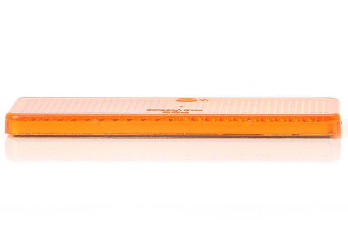 Téglalap alakú öntapadós reflektor ORANGE WAŚ 96x42mm fényvisszaverő