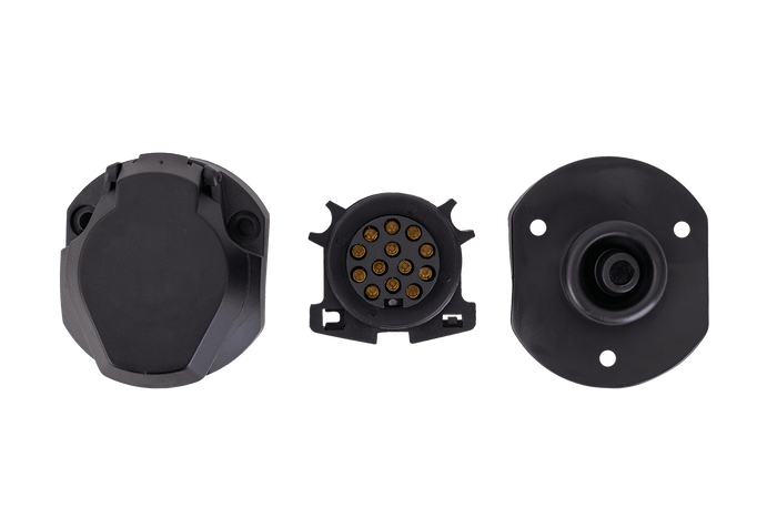 13-tűs UNITRAILER vonóhorog-aljzat gumifedéllel