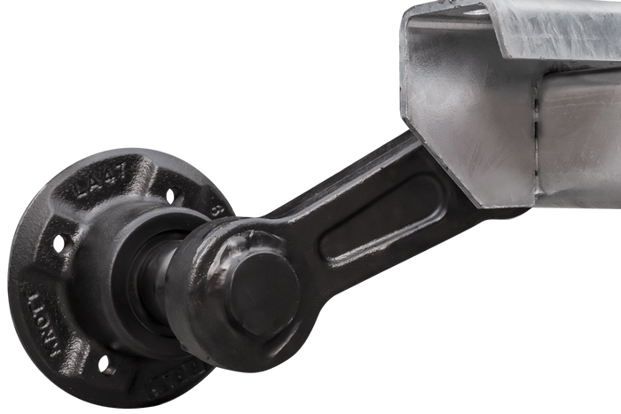 KNOTT VG7-L fékezetlen pótkocsi tengely 750kg 1380mm 1880mm 4x100