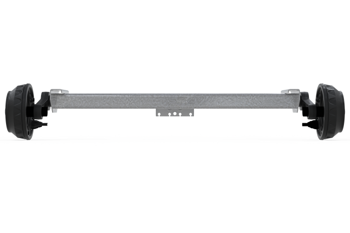 KNOTT VGB18MV fékezett tengely pótkocsihoz/autószállítóhoz 1800kg 1600mm 2070mm 5x112