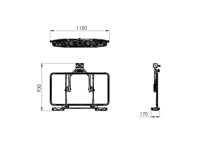 Inter Pack Re-Cargo vonóhorogra szerelhető plató + adapter 3 kerékpár szállításához
