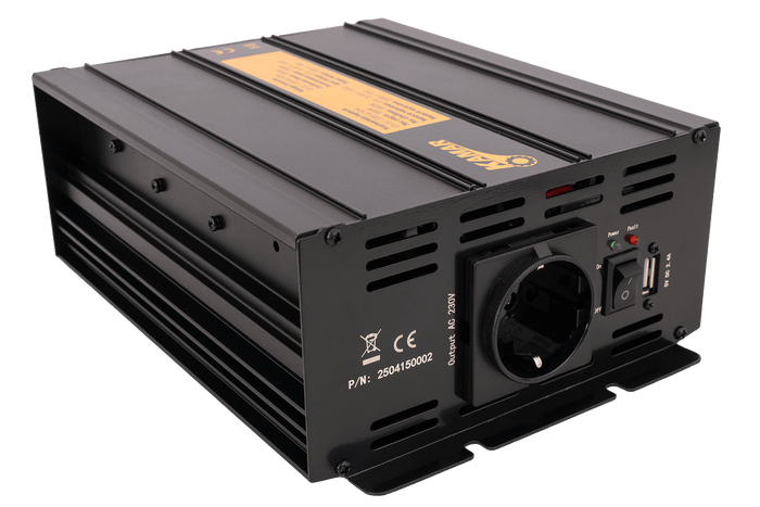 Feszültségváltó 12V/230V (1000/2000W) KAMAR E1926