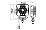 LED munkalámpa fényszóró TruckLED L0173 18xLED 2800lm DT csatlakozóval