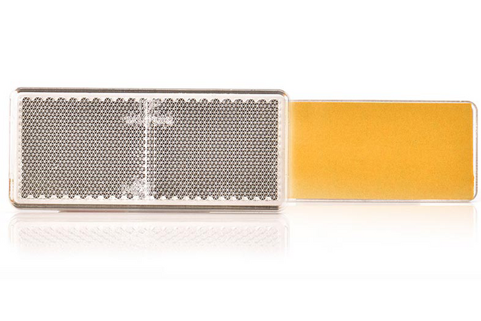 Téglalap alakú öntapadós reflektor BIAŁY WAŚ 96x42mm fényvisszaverő