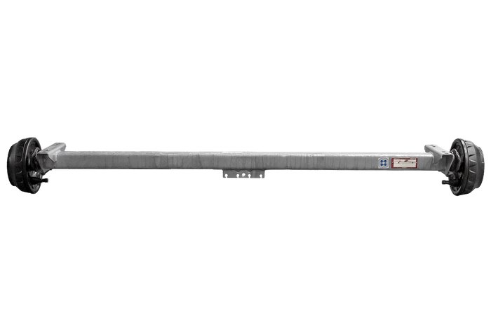 KNOTT VGB18MV fékezett tengely pótkocsihoz/autószállítóhoz 1800kg 1850mm 2320mm 5x112