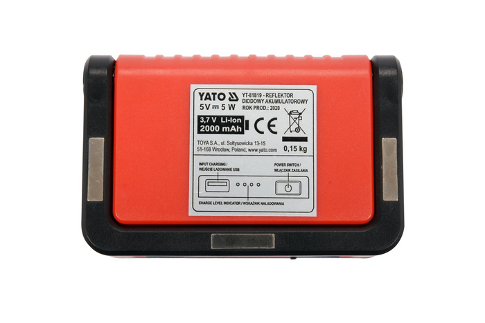 Hordozható reflektor + zseblámpa YATO YT-81819 COB LED 300lm