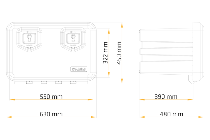 DAKEN 81004 WELVET szerszámosláda 630x450x480mm 78,5l