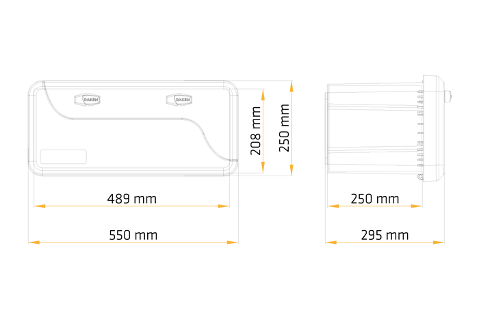 DAKEN 82202 BLACKIT szerszámosláda 550x250x295mm 23l rögzítőkonzolokkal