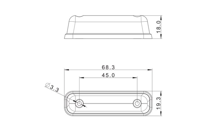 FRISTOM FT-081 LED-es helyzetjelző lámpa, narancssárga, univerzális
