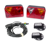 Lámpakészlet: DOBPLAST hátsó lámpák + DOBPLAST LED oldalsó helyzetjelző lámpák + MANTES 7m 7 tűs kábelköteg