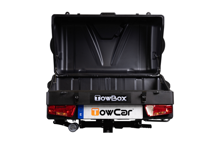 Towbox V1 Black Edition - vonóhorogra szerelhető csomagtartó doboz