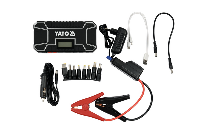 YATO YT-83082 külső akkumulátor 12000mAh LCD kijelzővel